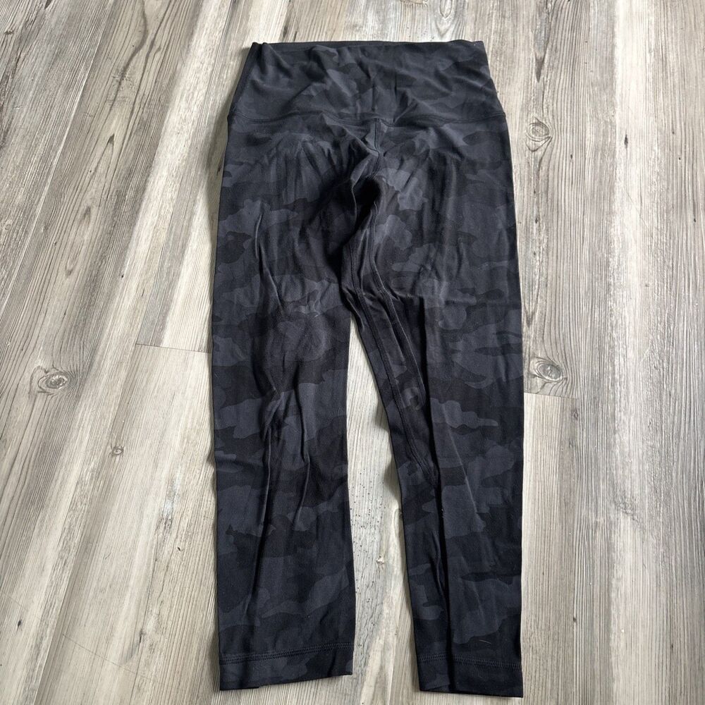 Lululemon Black Camo Align Workout Yoga Running Gym Athletic Leggings Size 6